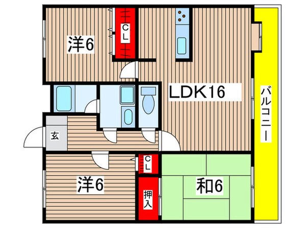 グリ－ンハイツ梅園の物件間取画像